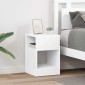 vidaXL End Table 2 τμχ. Λευκό 30,5 x 30 x 45 εκ Επεξεργασμένο Ξύλο