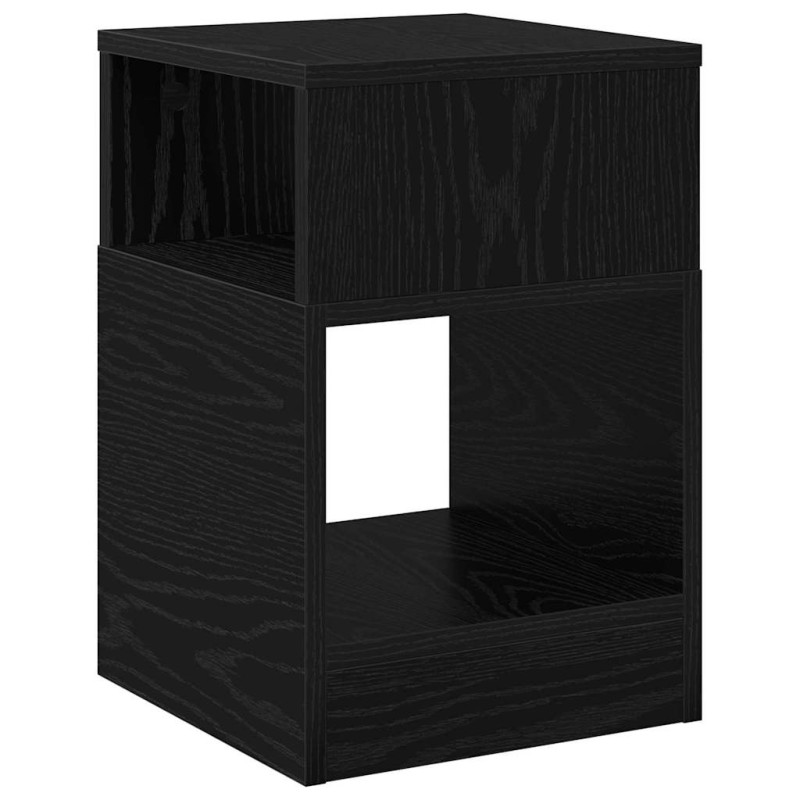 vidaXL End Table Μαύρη Οξυά 30,5 x 30 x 45 εκ Επεξεργασμένο Ξύλο