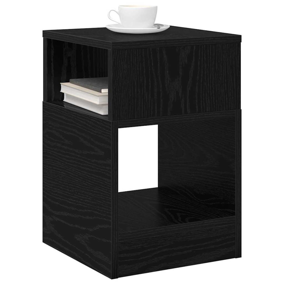 vidaXL End Table Μαύρη Οξυά 30,5 x 30 x 45 εκ Επεξεργασμένο Ξύλο