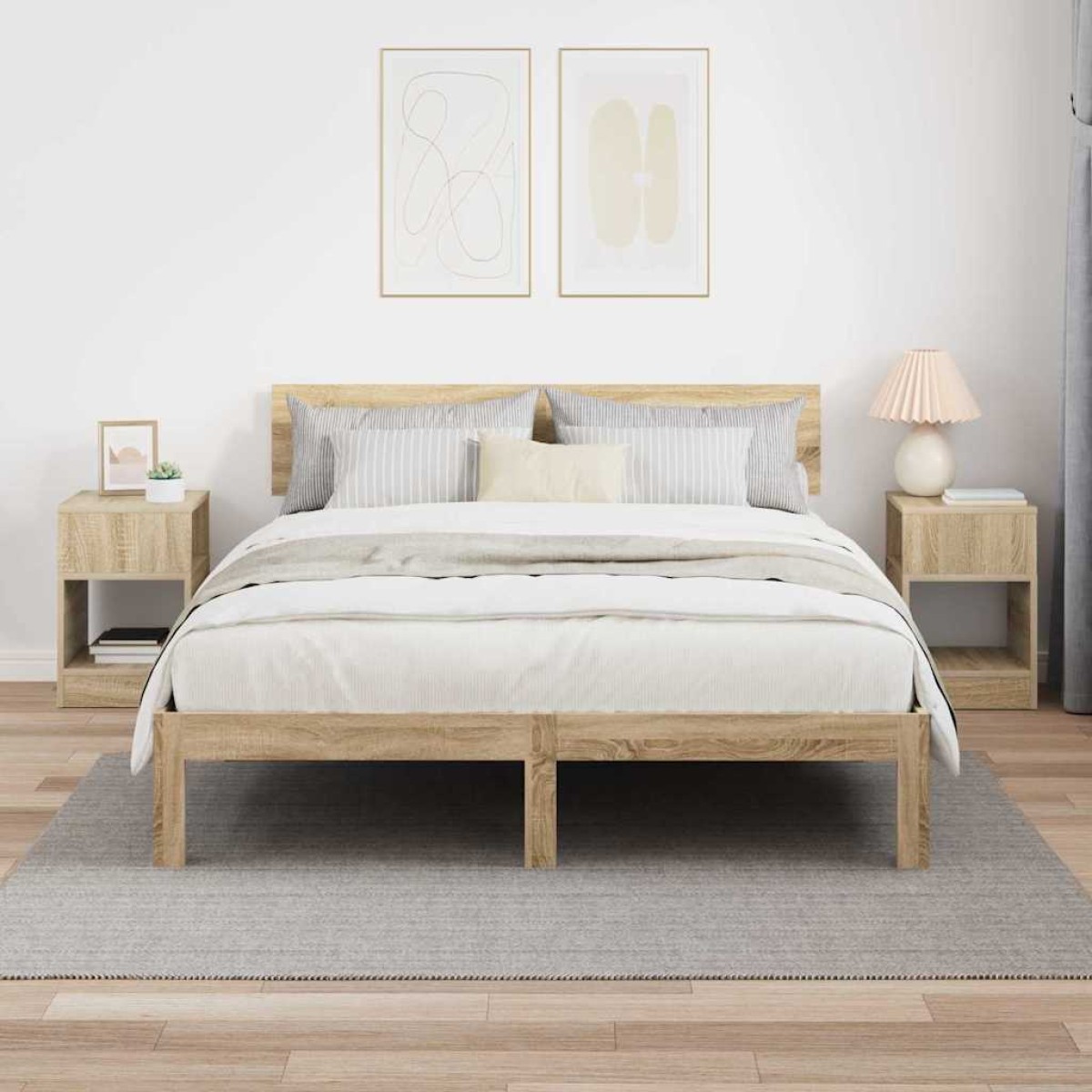 vidaXL End Table 2 τμχ. Δρύς Sonoma 30,5 x 30 x 45 εκ
