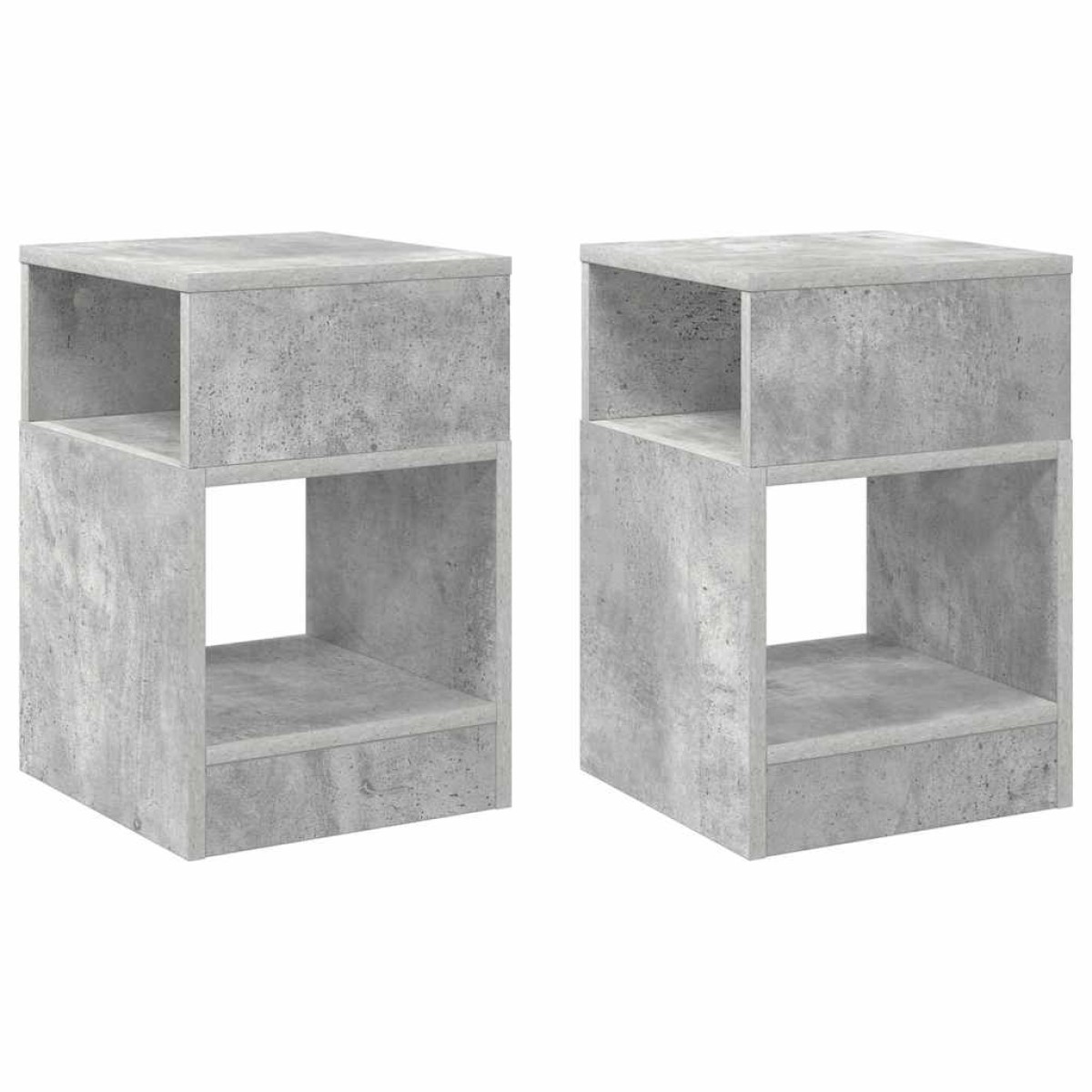 vidaXL End Table 2 τμχ. Σκυρόδεμα Γκρι 30,5 x 30 x 45 εκ