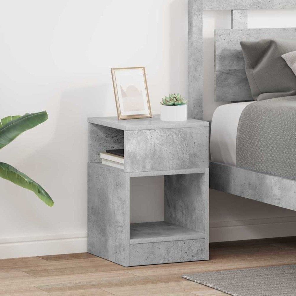 vidaXL End Table 2 τμχ. Σκυρόδεμα Γκρι 30,5 x 30 x 45 εκ
