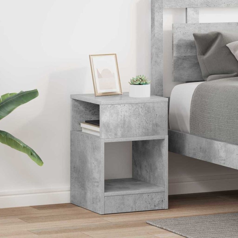 vidaXL End Table 2 τμχ. Σκυρόδεμα Γκρι 30,5 x 30 x 45 εκ