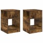 vidaXL End Table 2 τμχ. Καπνιστό Δρύς 30,5 x 30 x 45 εκ