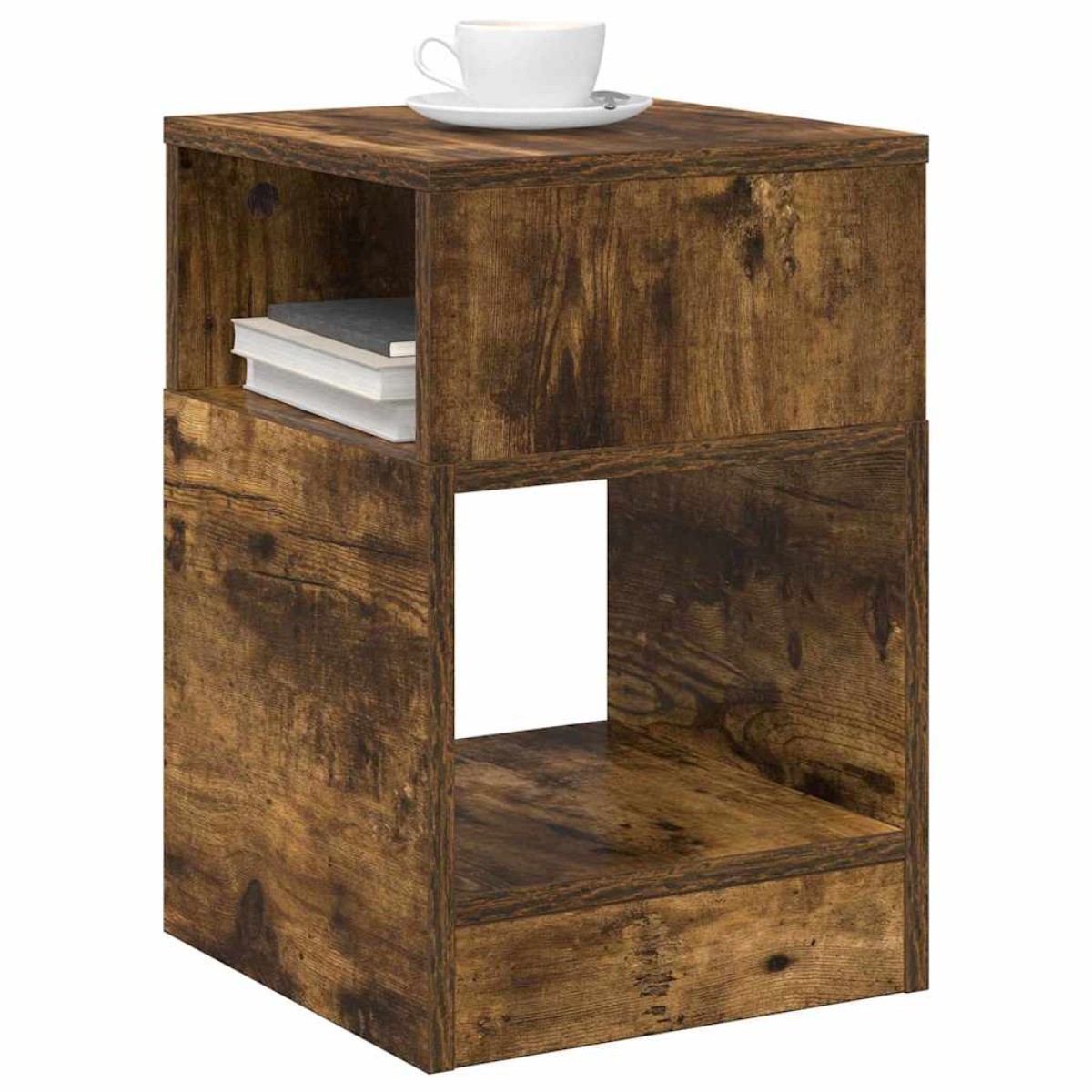 vidaXL End Table 2 τμχ. Καπνιστό Δρύς 30,5 x 30 x 45 εκ