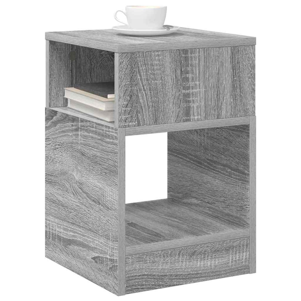 vidaXL End Table 2 τμχ. Γκρίζο Σονομα 30,5 x 30 x 45 εκ