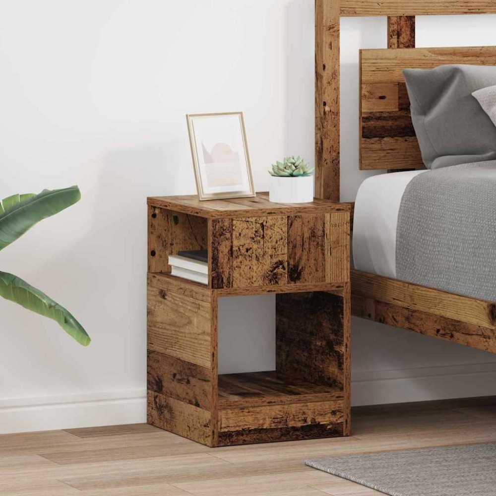 vidaXL End Table 2 τμχ. Παλιό ξύλο 30,5 x 30 x 45 εκ