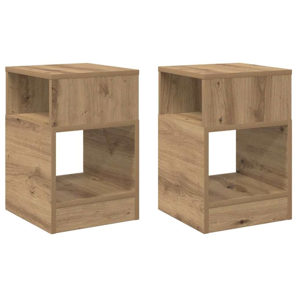 vidaXL End Table 2 τμχ. Artisan Oak 30,5 x 30 x 45 εκ