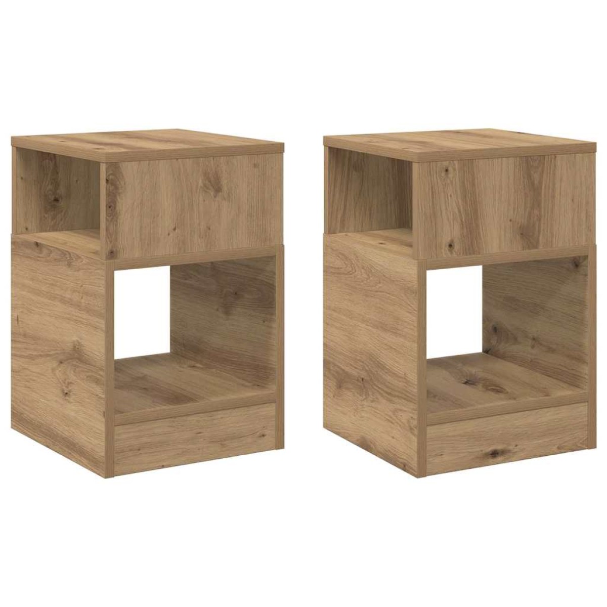 vidaXL End Table 2 τμχ. Artisan Oak 30,5 x 30 x 45 εκ