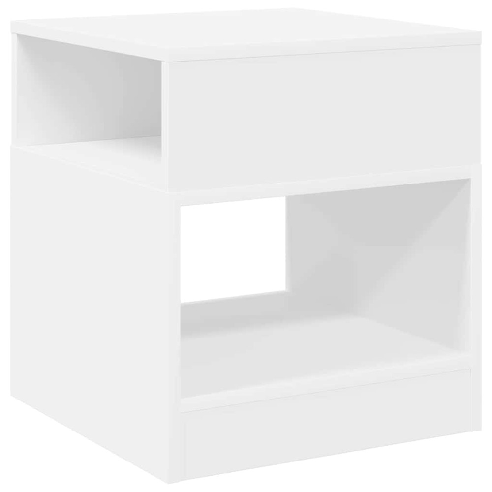 vidaXL End Table Λευκό 40,5 x 40 x 45 εκ Επεξεργασμένο Ξύλο
