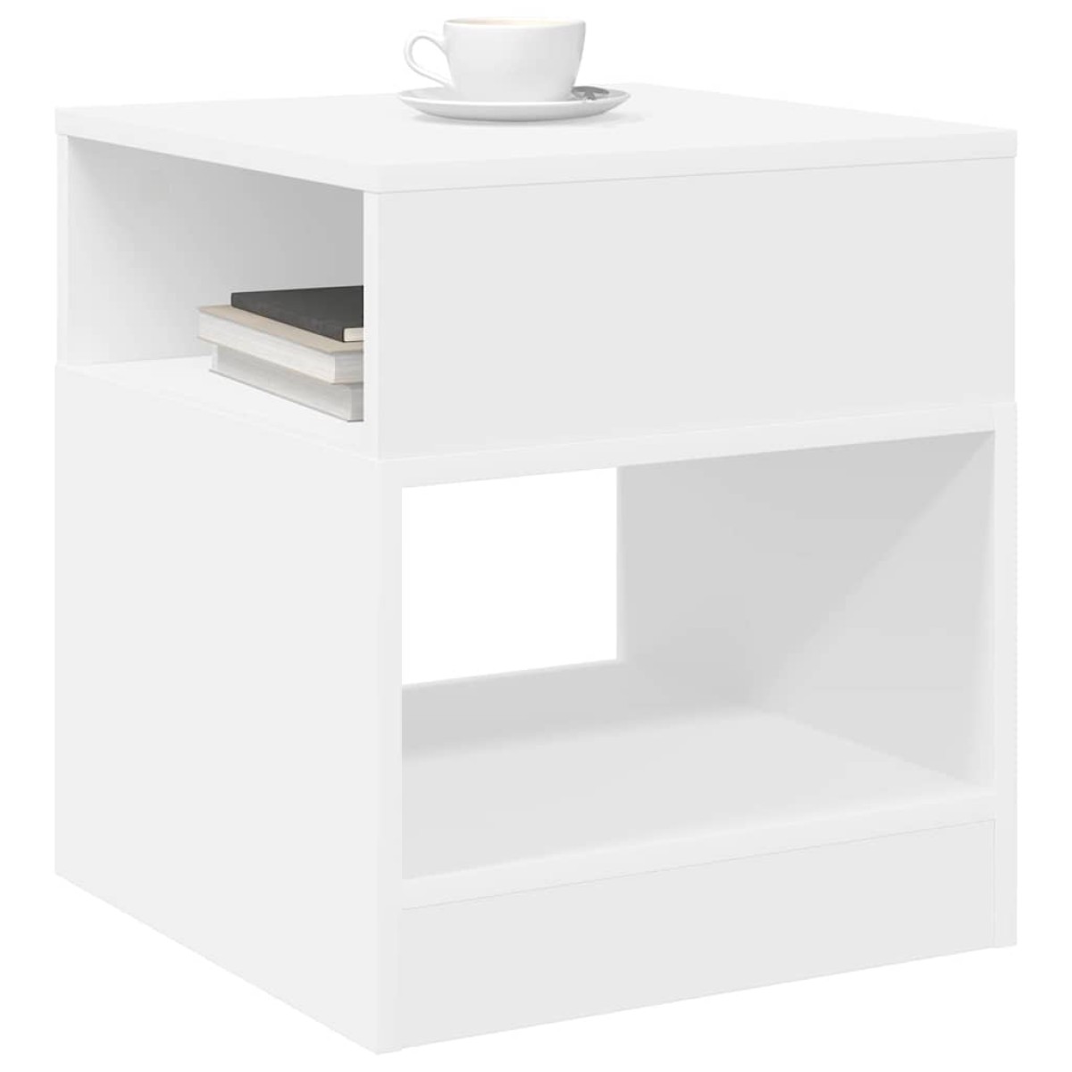 vidaXL End Table Λευκό 40,5 x 40 x 45 εκ Επεξεργασμένο Ξύλο