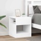 vidaXL End Table 2 τμχ. Λευκό 40,5 x 40 x 45 εκ Επεξεργασμένο Ξύλο