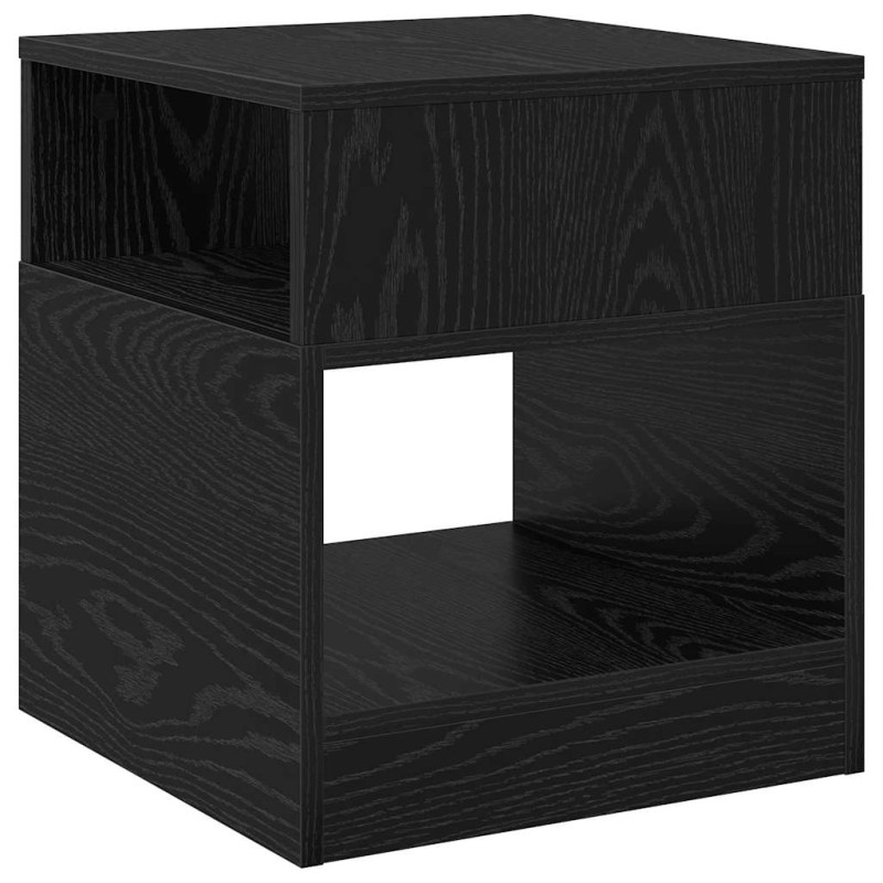 vidaXL End Table Μαύρη Οξυά 40,5 x 40 x 45 εκ Επεξεργασμένο Ξύλο