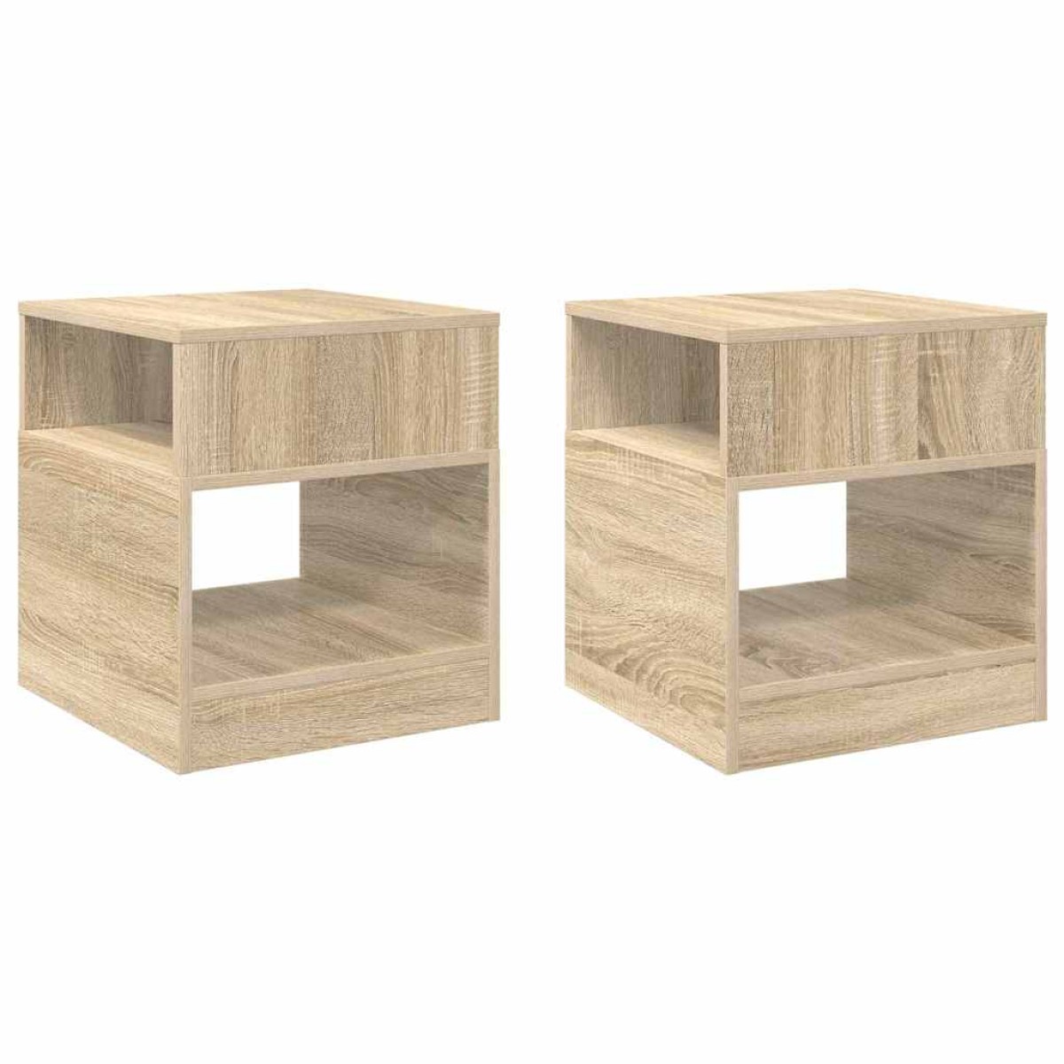 vidaXL End Table 2 τμχ. Δρύς Sonoma 40,5 x 40 x 45 εκ