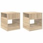 vidaXL End Table 2 τμχ. Δρύς Sonoma 40,5 x 40 x 45 εκ