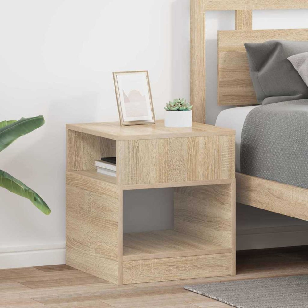 vidaXL End Table 2 τμχ. Δρύς Sonoma 40,5 x 40 x 45 εκ