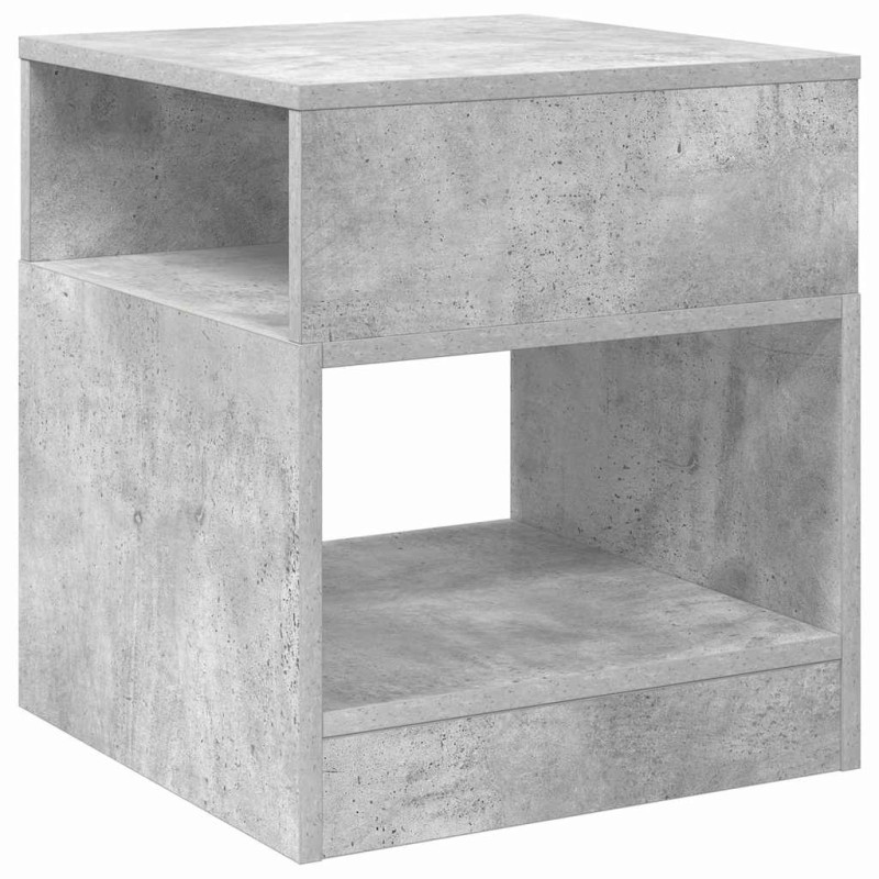 vidaXL End Table Σκυρόδεμα Γκρι 40,5 x 40 x 45 εκ Επεξεργασμένο Ξύλο