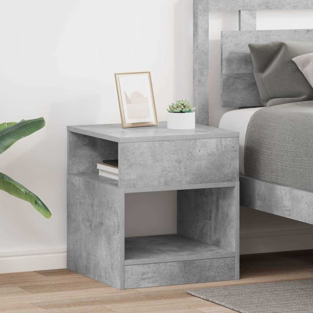 vidaXL End Table 2 τμχ. Σκυρόδεμα Γκρι 40,5 x 40 x 45 εκ