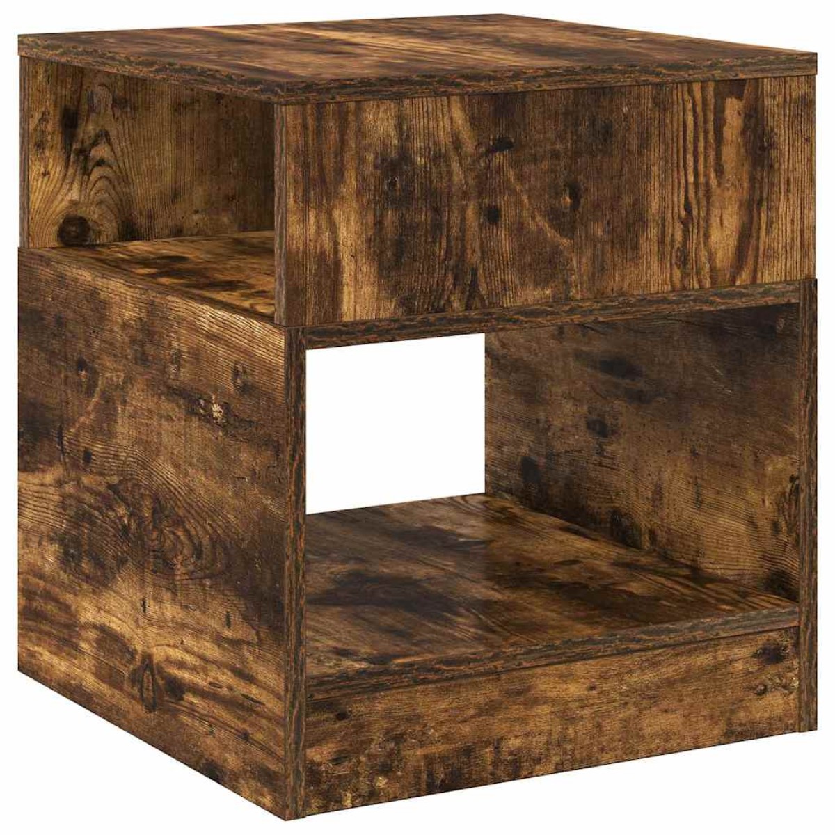 vidaXL End Table 2 τμχ. Καπνιστό Δρύς 40,5 x 40 x 45 εκ