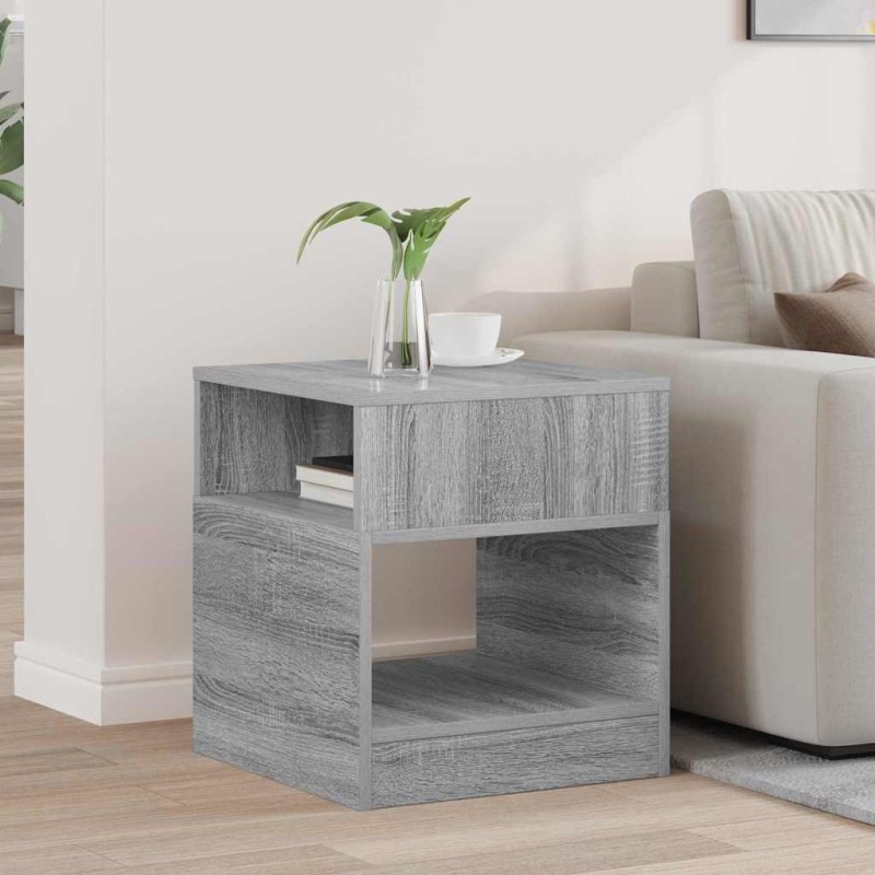vidaXL End Table Γκρίζο Σονομα 40,5 x 40 x 45 εκ Επεξεργασμένο Ξύλο