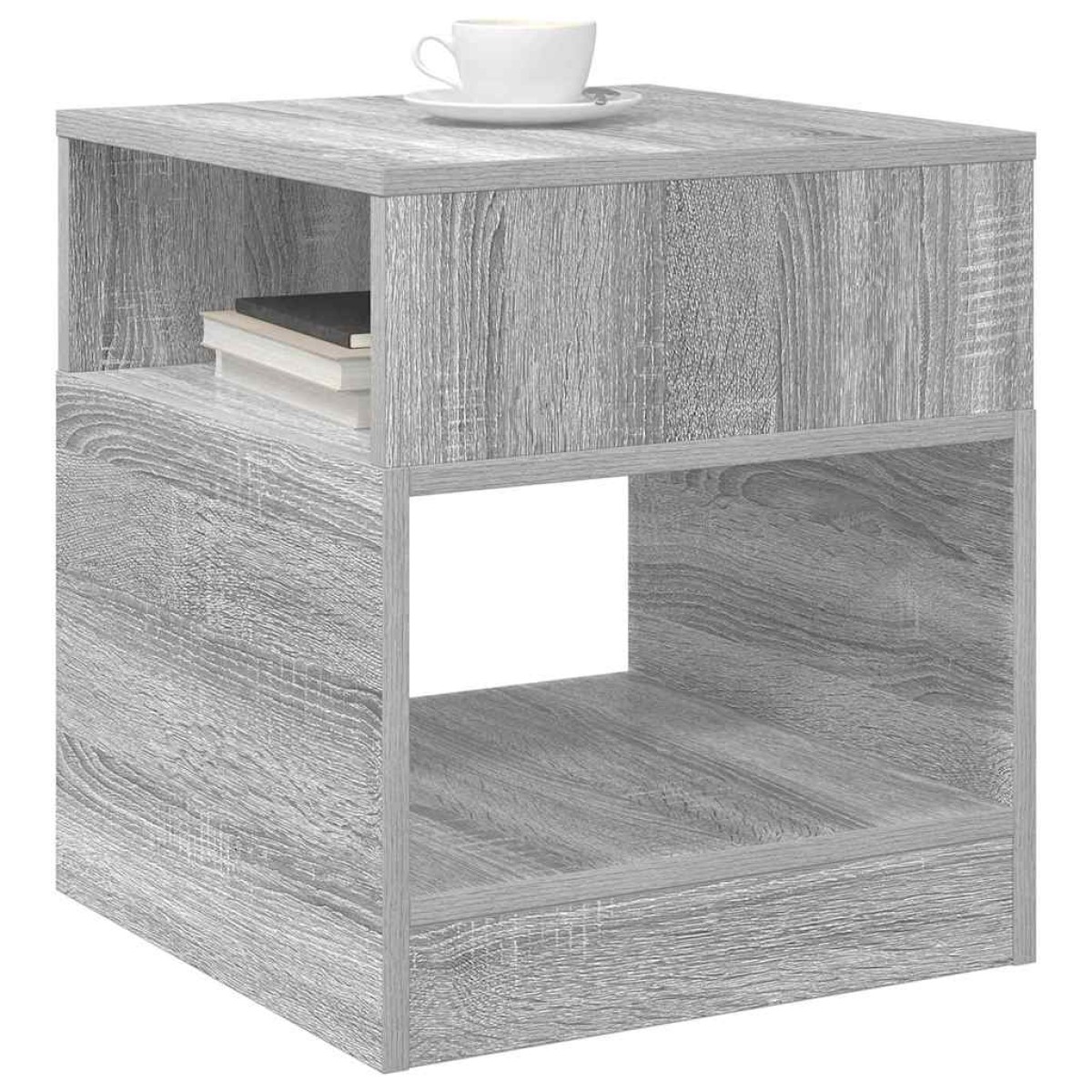 vidaXL End Table 2 τμχ. Γκρίζο Σονομα 40,5 x 40 x 45 εκ
