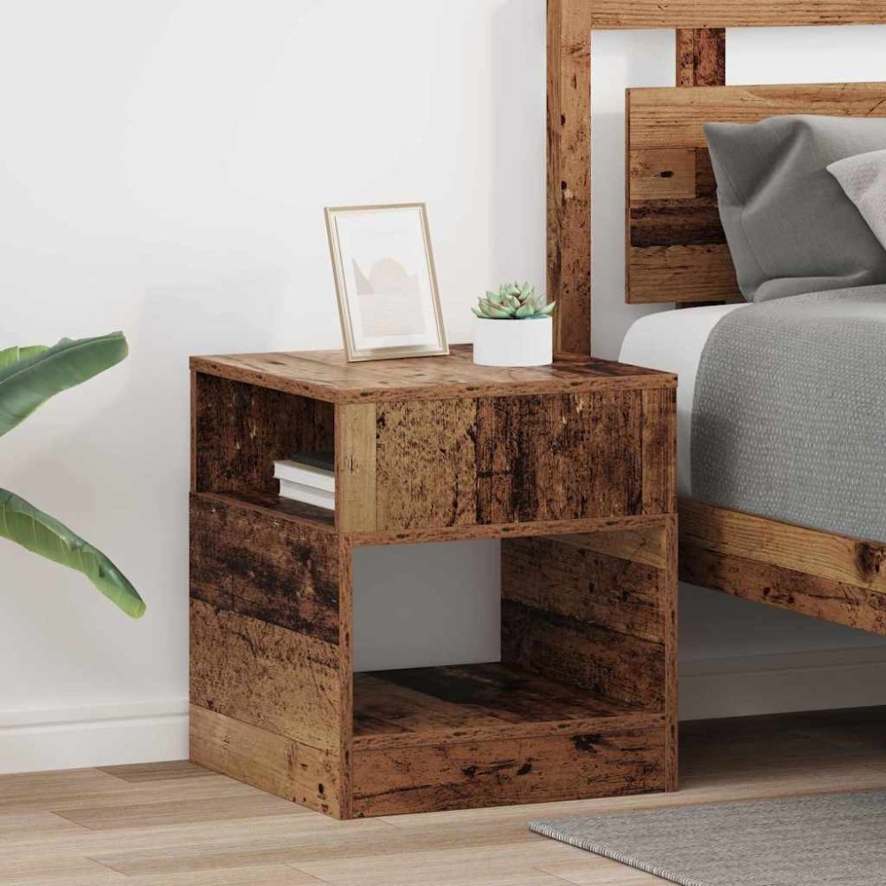 vidaXL End Table 2 τμχ. Παλιό ξύλο 40,5 x 40 x 45 εκ