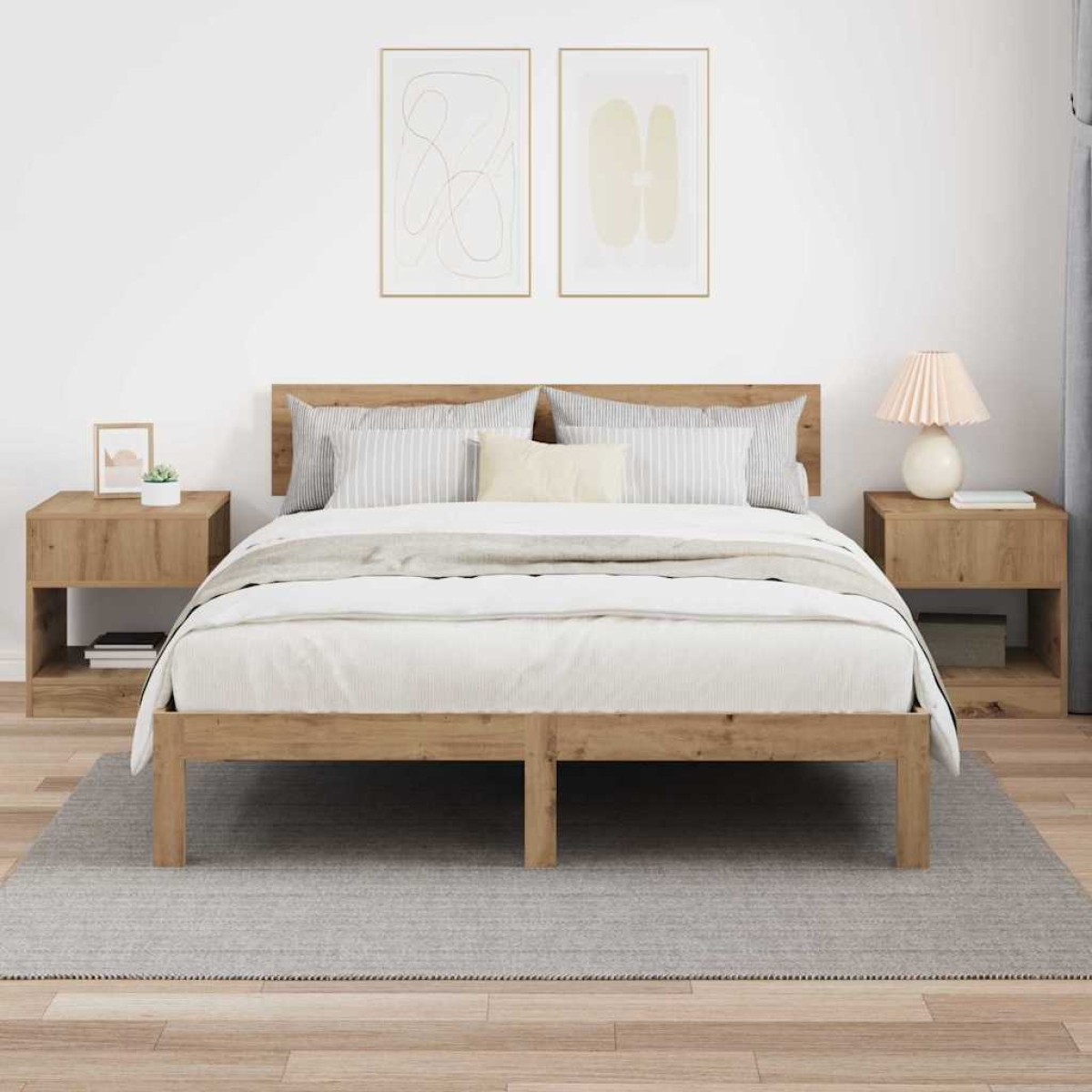 vidaXL End Table 2 τμχ. Artisan Oak 40,5 x 40 x 45 εκ