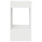 vidaXL End Table Λευκό 30 x 30 x 56 εκ. Επεξεργασμένο Ξύλο