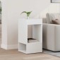 vidaXL End Table Λευκό 30 x 30 x 56 εκ. Επεξεργασμένο Ξύλο