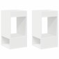 vidaXL End Table 2 τμχ. Λευκό 30 x 30 x 56 εκ. Επεξεργασμένο Ξύλο