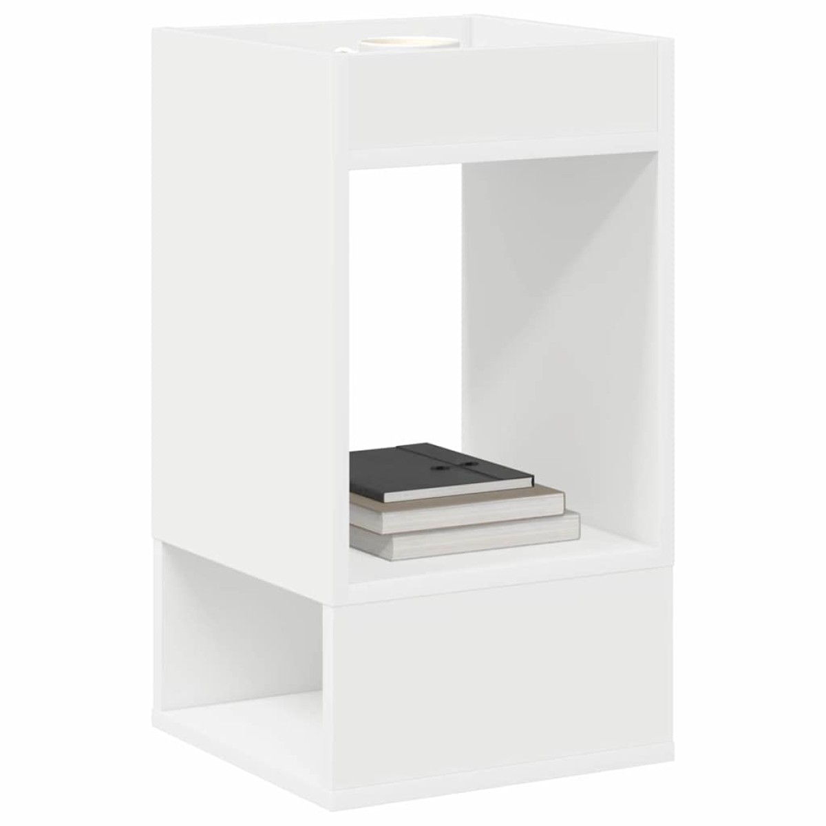 vidaXL End Table 2 τμχ. Λευκό 30 x 30 x 56 εκ. Επεξεργασμένο Ξύλο