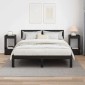 vidaXL End Table 2 τμχ. Μαύρη Οξυά 30 x 30 x 56 εκ. Επεξεργασμένο Ξύλο