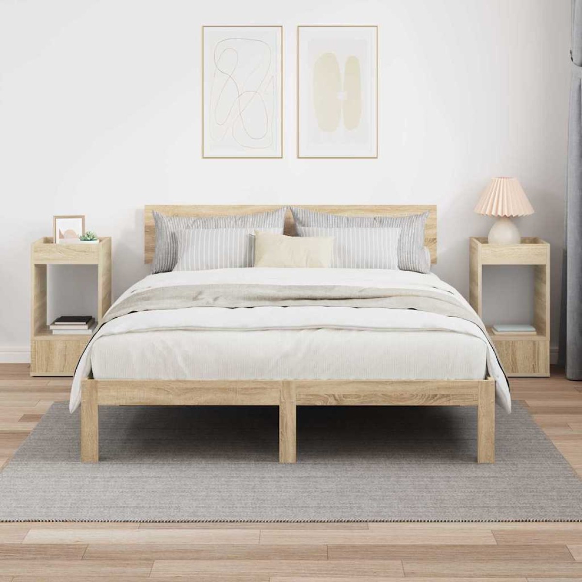 vidaXL End Table 2 τμχ. Δρύς Sonoma 30 x 30 x 56 εκ.