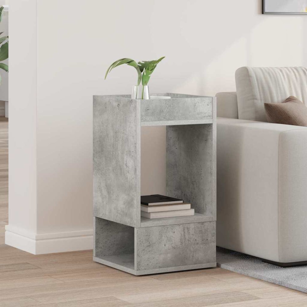 vidaXL End Table Σκυρόδεμα Γκρι 30 x 30 x 56 εκ. Επεξεργασμένο Ξύλο
