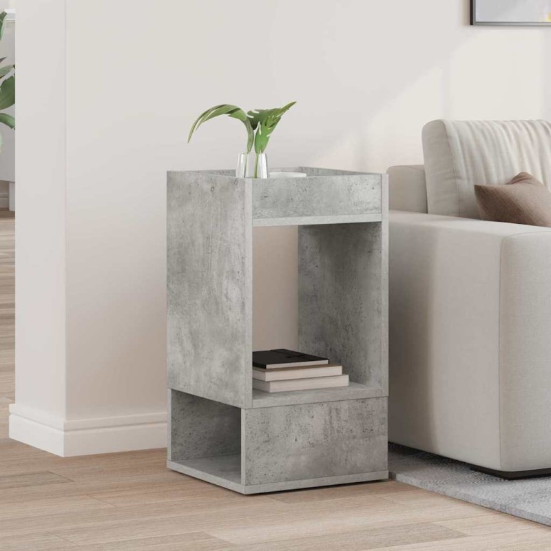 vidaXL End Table Σκυρόδεμα Γκρι 30 x 30 x 56 εκ. Επεξεργασμένο Ξύλο
