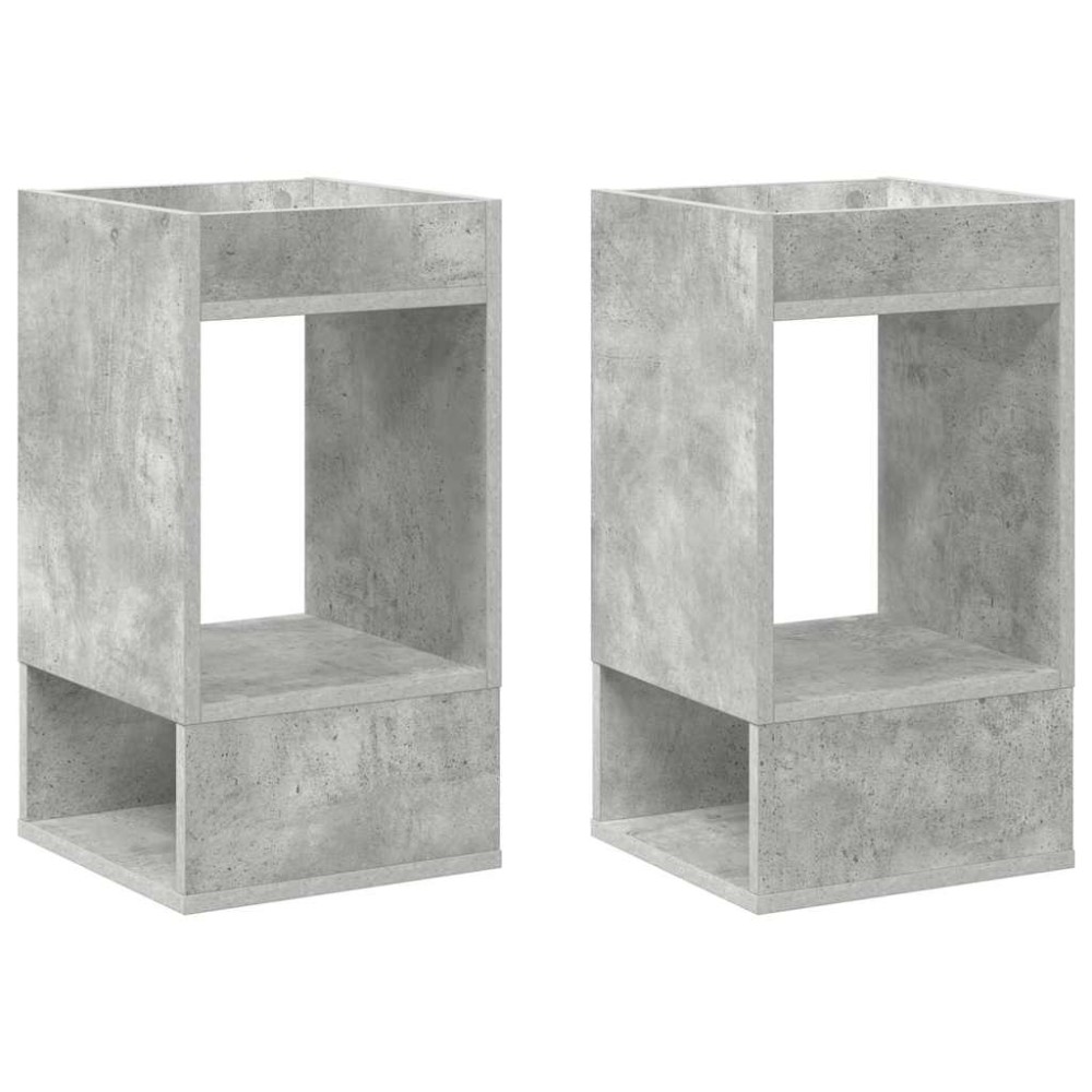 vidaXL End Table 2 τμχ. Σκυρόδεμα Γκρι 30 x 30 x 56 εκ.