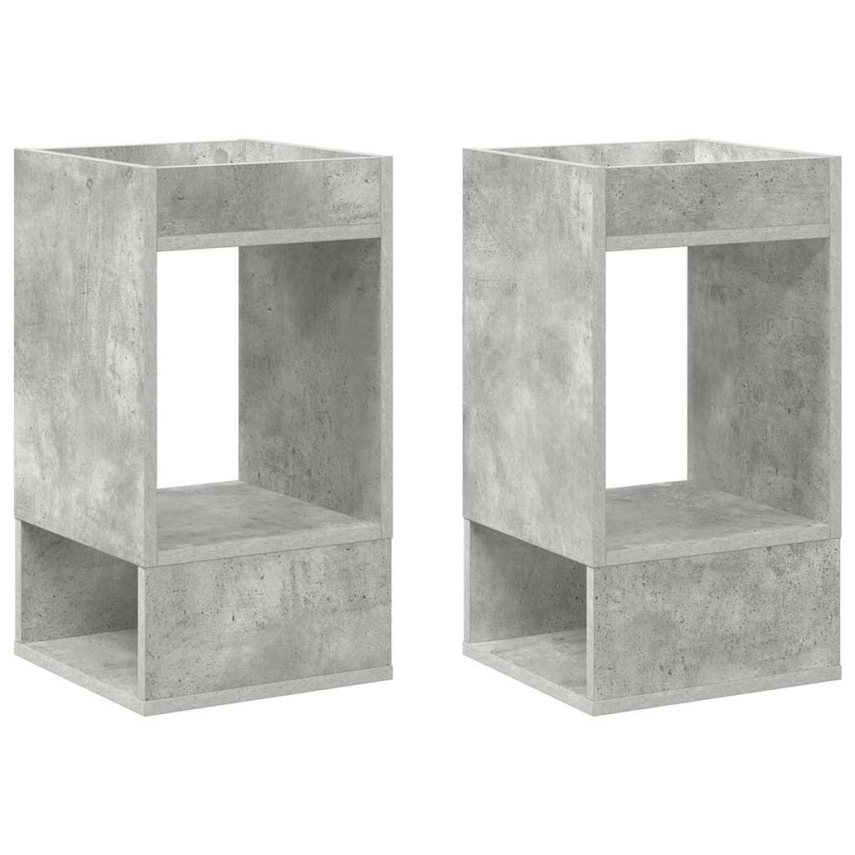 vidaXL End Table 2 τμχ. Σκυρόδεμα Γκρι 30 x 30 x 56 εκ.