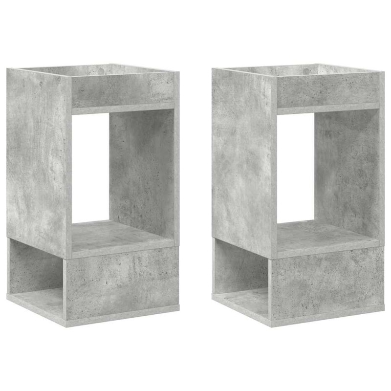 vidaXL End Table 2 τμχ. Σκυρόδεμα Γκρι 30 x 30 x 56 εκ.