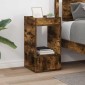 vidaXL End Table Καπνιστό Δρύς 30 x 30 x 56 εκ. Επεξεργασμένο Ξύλο
