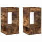 vidaXL End Table 2 τμχ. Καπνιστό Δρύς 30 x 30 x 56 εκ.