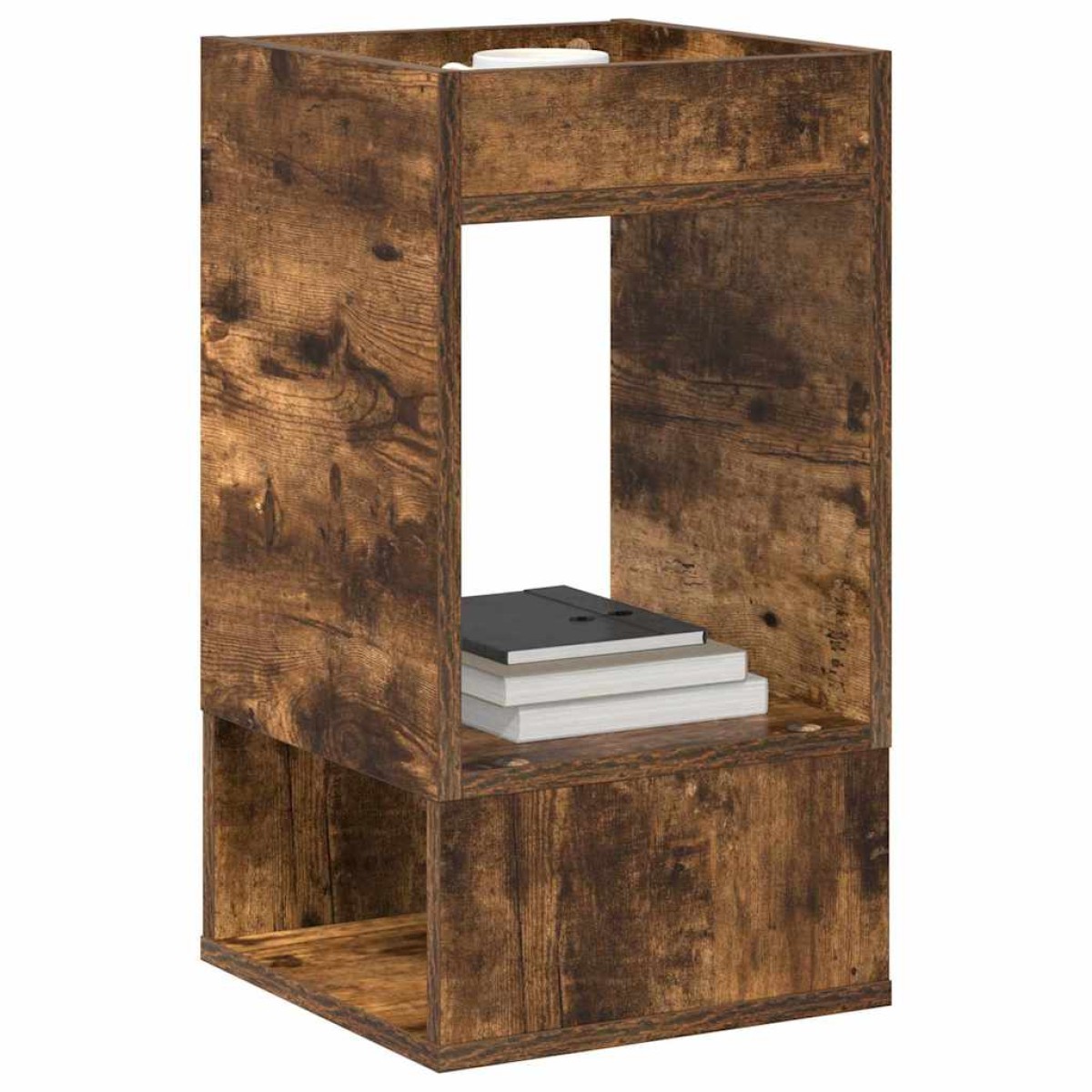 vidaXL End Table 2 τμχ. Καπνιστό Δρύς 30 x 30 x 56 εκ.
