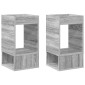 vidaXL End Table 2 τμχ. Γκρίζο Σονομα 30 x 30 x 56 εκ.