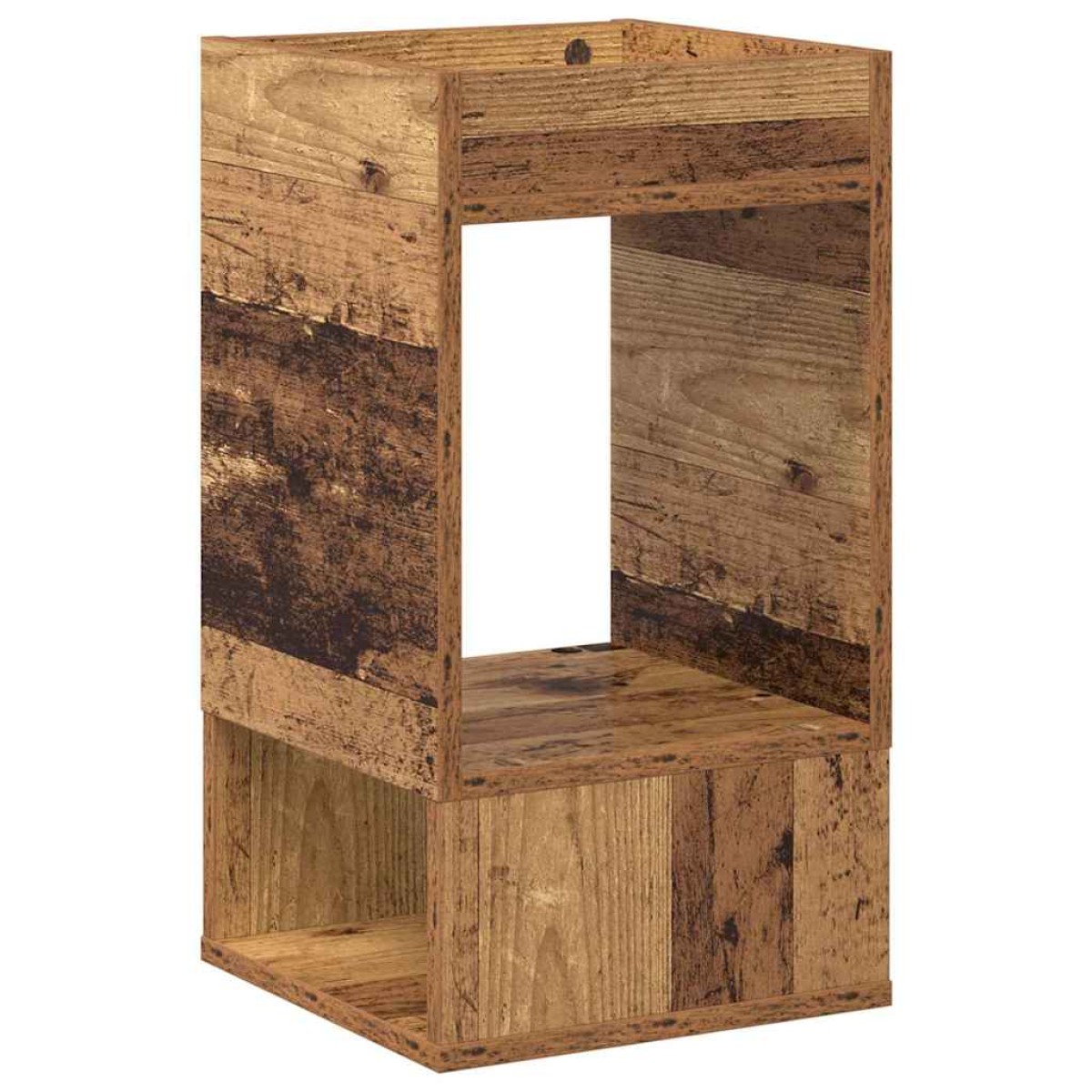 vidaXL End Table Παλιό ξύλο 30 x 30 x 56 εκ. Επεξεργασμένο Ξύλο