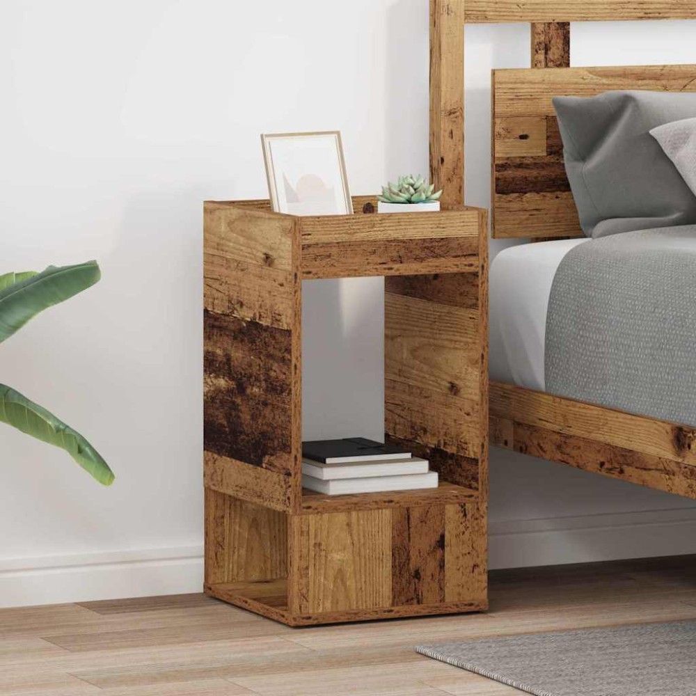 vidaXL End Table 2 τμχ. Παλιό ξύλο 30 x 30 x 56 εκ. Επεξεργασμένο Ξύλο