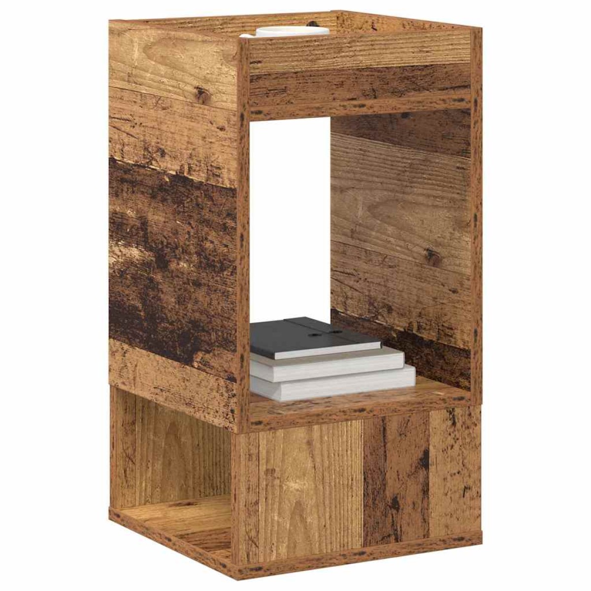 vidaXL End Table 2 τμχ. Παλιό ξύλο 30 x 30 x 56 εκ. Επεξεργασμένο Ξύλο