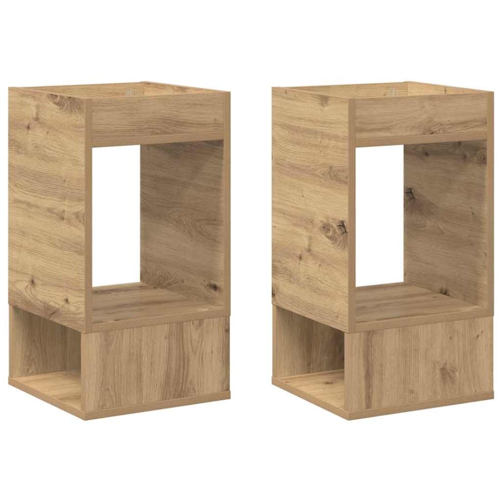 vidaXL End Table 2 τμχ. Artisan Oak 30 x 30 x 56 εκ.