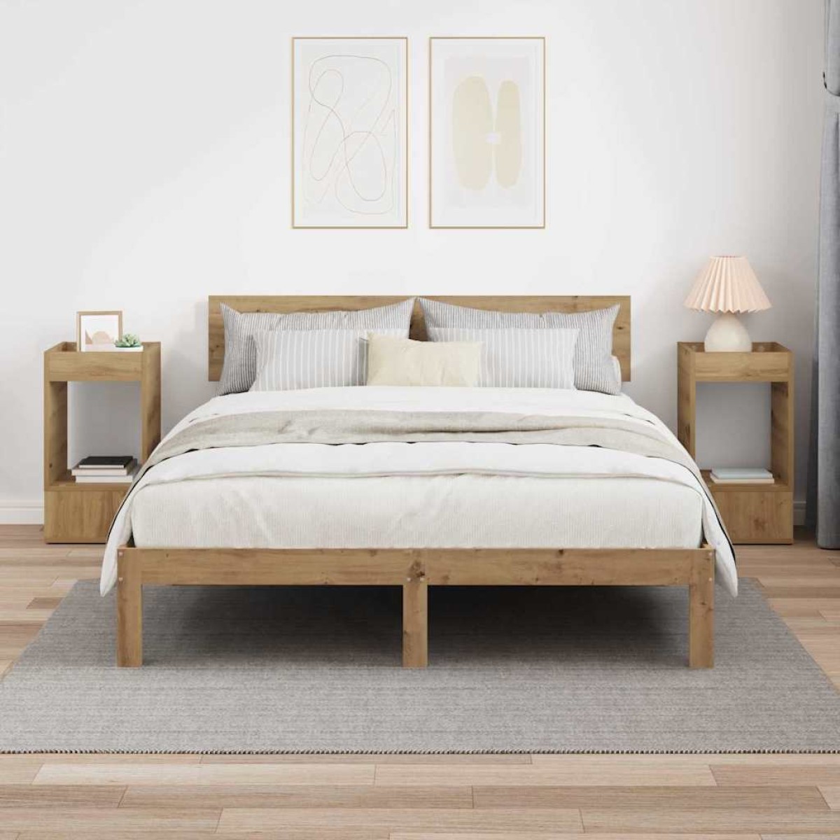 vidaXL End Table 2 τμχ. Artisan Oak 30 x 30 x 56 εκ.