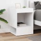 vidaXL End Table Λευκό 40 x 40 x 56 εκ. Επεξεργασμένο Ξύλο