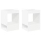 vidaXL End Table 2 τμχ. Λευκό 40 x 40 x 56 εκ. Επεξεργασμένο Ξύλο