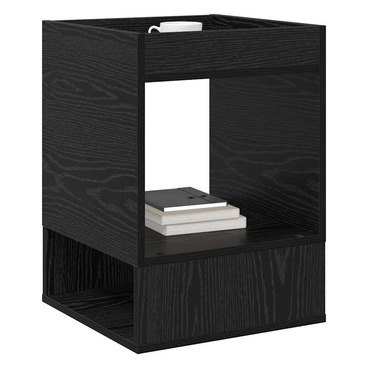 vidaXL End Table Μαύρη Οξυά 40 x 40 x 56 εκ. Επεξεργασμένο Ξύλο
